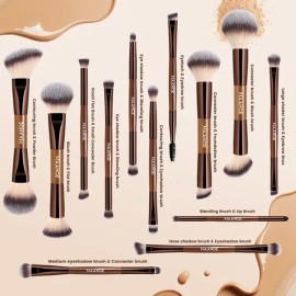 13pzs Brochas Maquillaje Profesional Con Bolsa De Cosméticos