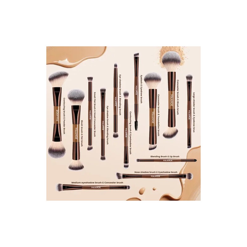 13pzs Brochas Maquillaje Profesional Con Bolsa De Cosméticos