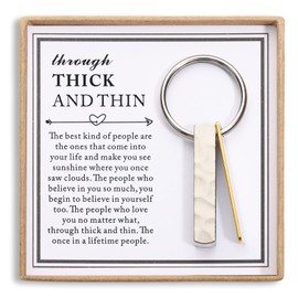 Best Friend Keychains Sentimental Thoughtful Gifts for Bestie Soul Sister Best Friend Valentines Day Gifts for Women Man Long Distance Friendship Keychain Jewelry Unique Thick And Thin Bff Gift (GS)