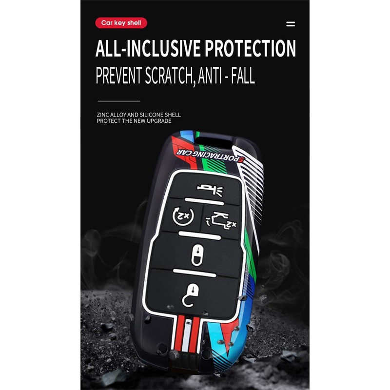 ontto Luminous car Key fob Cover fit for Dodge 2019-2025