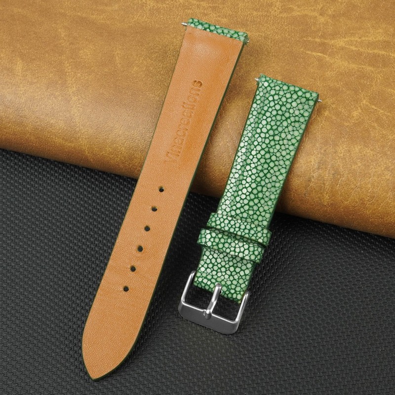 [vinacreations] Stingray Leather Watch Strap Thin Garucha Leather Replacement Watch