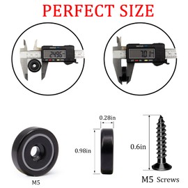 DUGUJIUJIAN Neodymium Wall Magnets, Rare Earth Strong Magnets Heavy Duty with Screws for Wall Mounting, 60LB Industrial Magnet (Black 10Pack)