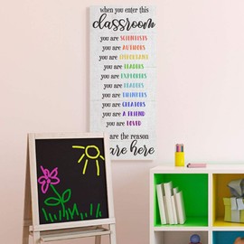 Stupell Industries Inspirational Types of Students Everyday Classroom Sign, Designed by Daphne Polselli Wall Art, 17 x 40, Canvas