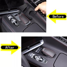 autopart2021 Real Carbon Fiber Mode Selector Console Base Cover Trim For C8 Corvette 20-25 US