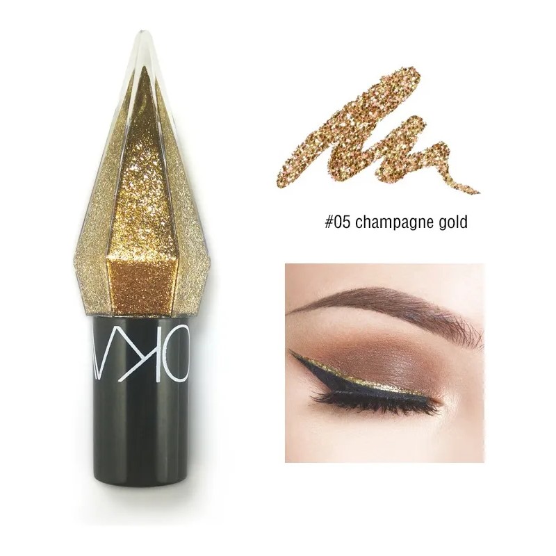 Delineador Liquido Ojos Lookave Glitter Diamante Indeleble Mermaid 04 Mate
