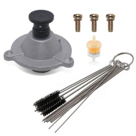 Hippotech Carburetor Primer Diaphragm Cover for Arctic Cat ATV 400 454 500 4X4 2X4 1998-2001,Replacement for Suzuki ALT 125 LT 125 ALT185 Quadrunner 1983-1987 with Carbon Dirt Jet Cleaner Tool Kit