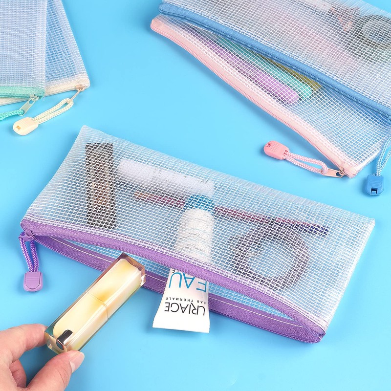 Tamaki 10 Pack Small Mesh Zipper Pouch Bags A6 Size