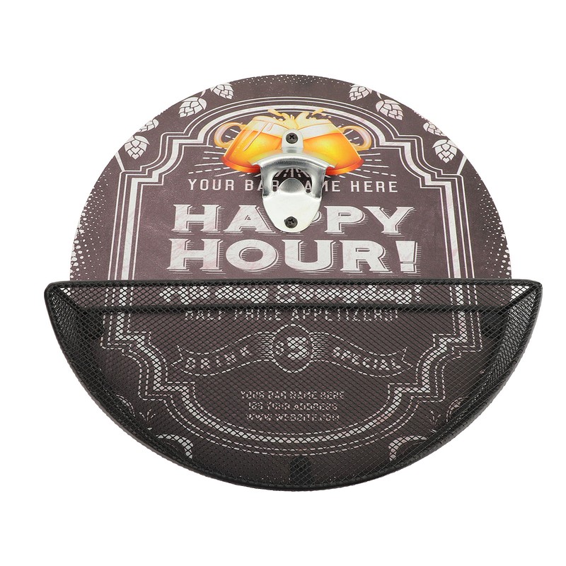 Wall Bottle Opener and Catcher Retro Design Decorative Beer Bottle