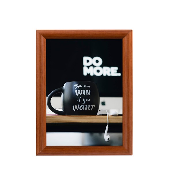 BNV Aluminum Front Load Snap Poster/Picture Certificate Frame, Wood Dark,
