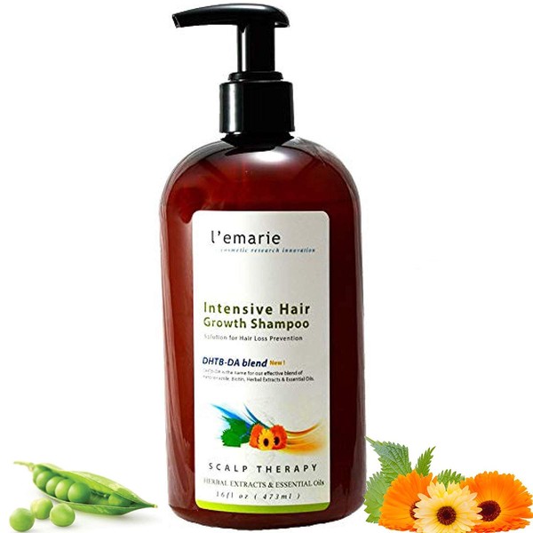 L'emarie Pea Peptide Stimulating Hair Growth Shampoo Treatment With Biotin (16 Fl Oz) Anti-Hair Loss, Thicker, Boost Fuller, Healthier Hair for Men & Women