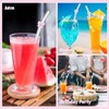 6 Pcs Glass Straws Shatter Resistant with Cute Pink Bow,