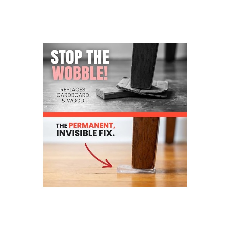 Wobble Cuñas de plástico flexibles Multiusos para nivelar muebles, mesas,