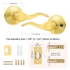 Probrico Gold Door Handles - Interior Passage Lever, Brushed Gold