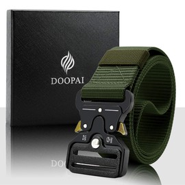 DOOPAI Tactical Belt for Men, Military Nylon Web with Quick Release Heavy Duty Buckle, Ideal for Work, Hiking, and Army