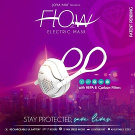 o2 Flow Electrical Air Purifier Mask with HEPA and Carbon Filter - Style: 1 Mask