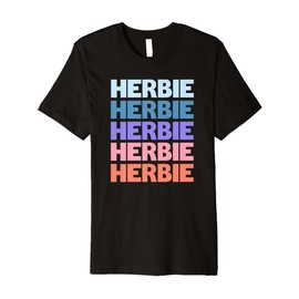 Funny Modern Repeated Text Design Herbie Premium T-Shirt