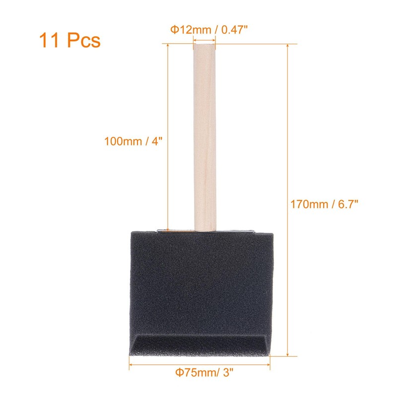 sourcing map 4 Inch Foam Paint Brushes Bevel Edge with