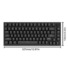 AJAZZ AK820 Wired Mechanical Keyboard, Side Engraved Keycap Keyboard, Full Key Hot Swap Gasket Structure Keyboard, Gaming Keyboard for Gaming, Gaming Keyboard, Gaming Room Accessories - Color: Black, Specification: Red Axis