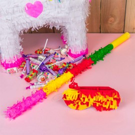 Fax Potato Pinata Buster Stick & Blindfold Set - Rainbow