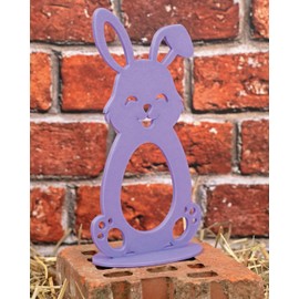 Osterhase für Kinder Überraschungsei mit Schlappohr und süßem Lächeln, Osterhasen Deko, kleines Ostergeschenk für Kinder & Erwachsene, Ü-Ei Halter, Osterhasen mit schönen Farben (lila)