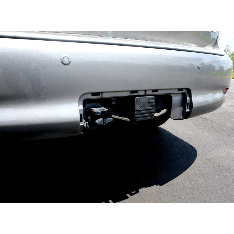 eVerHitch 2" American Black Flag Trailer Hitch Cover Plug for
