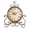 HZDHCLH Roman Table Clocks Silent Non Ticking Roman Retro Art