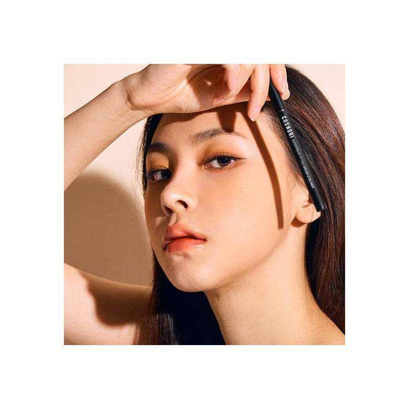 COSNORI Super Proof Fitting Brush Eyeliner - #01 Black