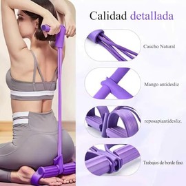 Bandas de resistencia para fitness, extractor de tobillo de 4 tubos （2pcs）