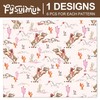 FYSUIMU 6 Sheets Western Cowgirl Wrapping Paper - Not Roll