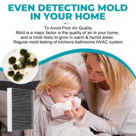 HAATEST Mold Test Kit for Home: 6 Simple Mold Detector with Detailed Identification Guide for Home Surfaces & Indoor Air Quality HVAC Testing Results in 48 Hours at Home Black Mold Detection Kit (12)