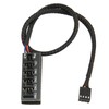 2Pcs PWM Fan Hub 5 Way 4Pin 13.8in Cable Length