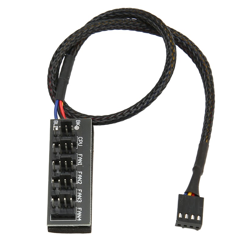 2Pcs PWM Fan Hub 5 Way 4Pin 13.8in Cable Length