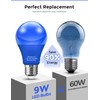 DORESshop Blue Light Bulbs, 9W (60 Watt Equivalent) - E26