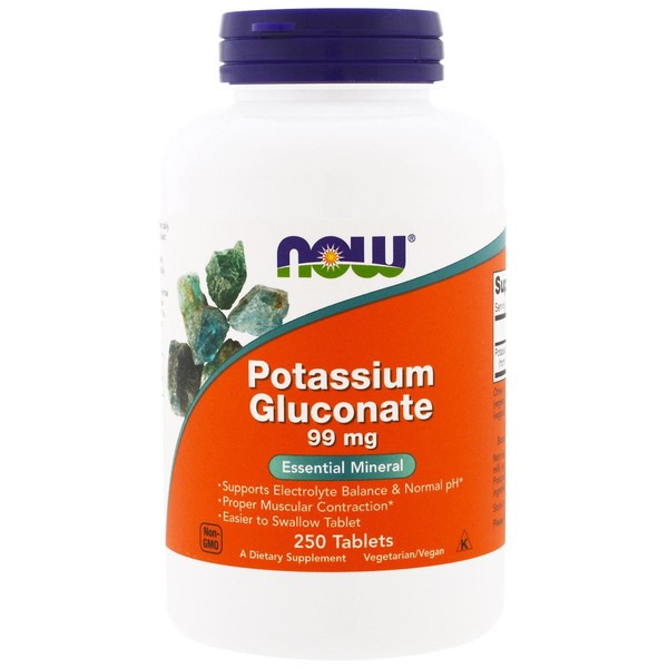 Now Foods Potassium Gluconate 99 Milligrams - 250 Tablets