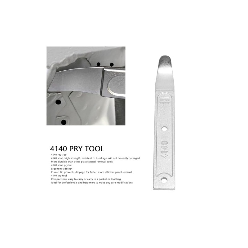 Bewinner 4140 Steel Pry Bar, Auto Trim Removal Tool, Pocket