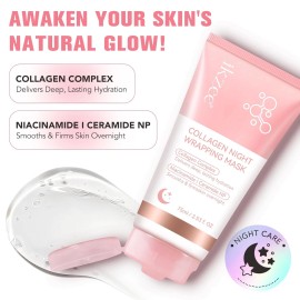 Collagen Night Wrapping Mask, Overnight Peel Off Facial Mask,... 