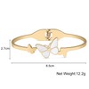 WEVENI Cute Butterfly Bracelet 18K Gold Stainless Steel Shell Butterfly