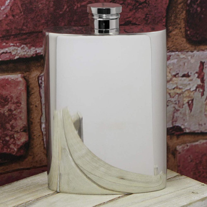 English Pewter Company 6oz Plain Pewter Liquor Hip Flask [FL256]