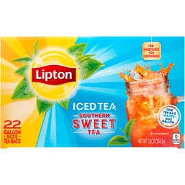 Lipton Southern Sweet Tea, Gallon-Size Tea Bags, 22 Count Box (Pack of 2)