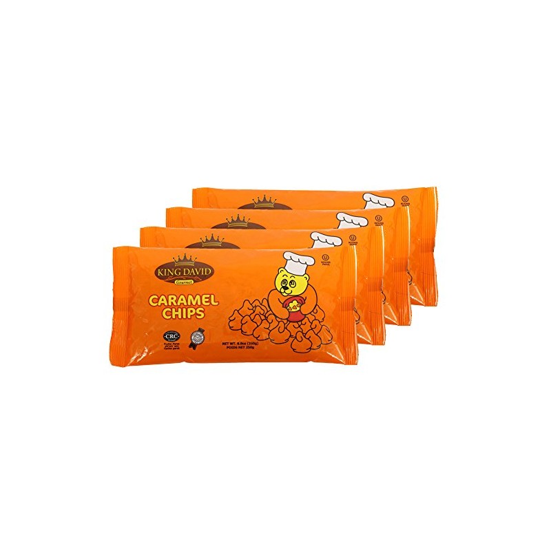 King David Vegan Caramel Chips Non-dairy Lactose Free Kosher 250-gram