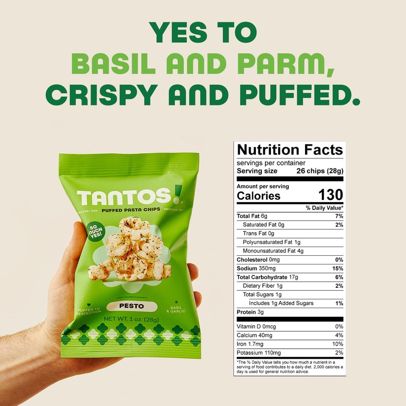Tantos! Puffed Pasta Chips – Healthy Pasta Snack by Top