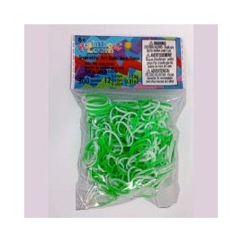 Original Rainbow Loom Bands-Green and White!!!