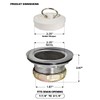 Highcraft 9783 Stainless Steel Bath Tub Drain Assembly with Rubber