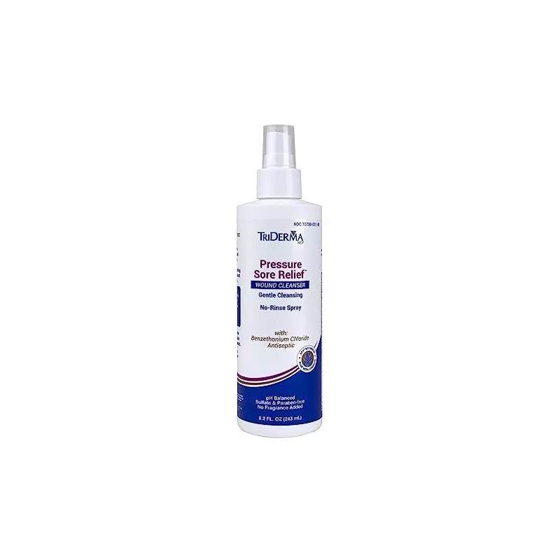 TriDerma Pressure Sore Relief Wound Cleanser Antibacterial Spray, Fsa eligible