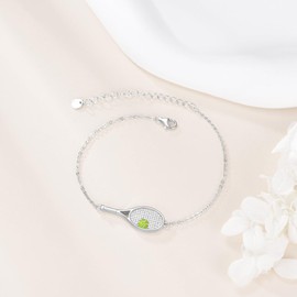 JERWLI Tennis Bracelets for Women 925 Sterling Silver Sports Bracelet Tennis Gifts Jewelry for Women Lovers