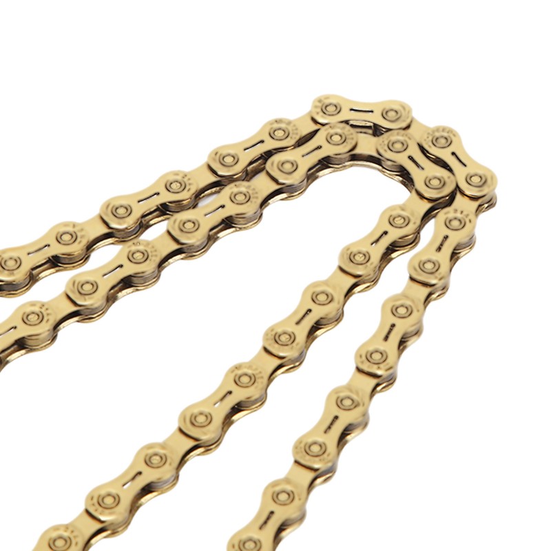 Gold 10 Speed Bike Chain Half Hollow Lightweight Bicycle Chain