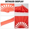 QIRMIZI 4PCS Large Folding Hand Rave Fan - Vibrant Nylon