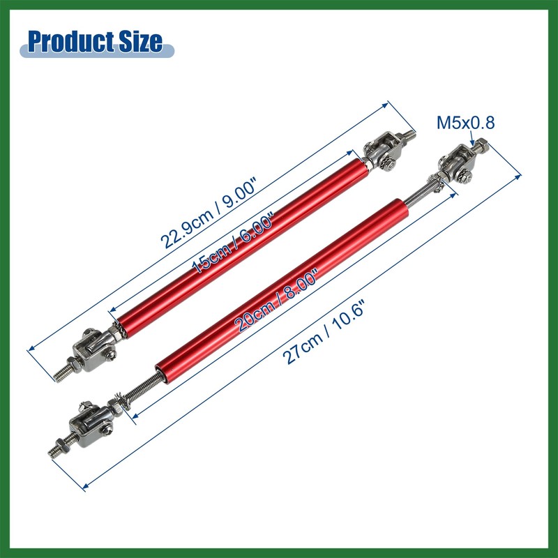 Motoforti 6"-8" 150mm Car Front Bumper Lip Splitter Strut Rod