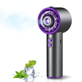 Ausic Portable Handheld Turbo Fan with Mist, High-Speed Personal Mini Misting Fans, 3 Speeds Rechargeable Battery Operated Small Fan for Travel/Outdoor/Home/Office/Makeup/Gift
