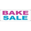 4LessCo 18x48 Inch BAKE SALE Vinyl Banner Sign With Grommet,